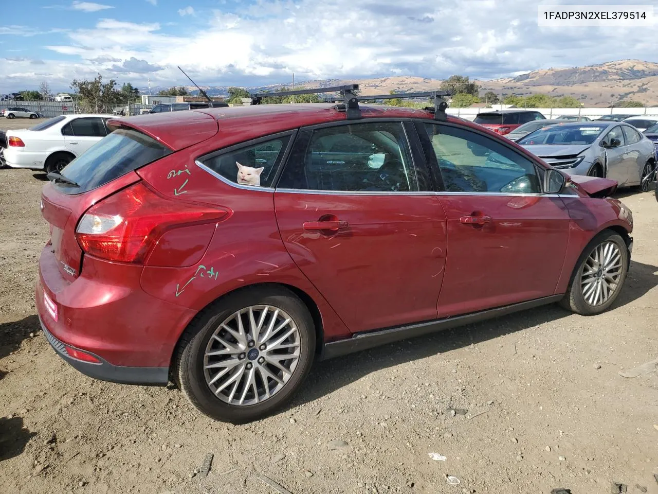 2014 Ford Focus Titanium VIN: 1FADP3N2XEL379514 Lot: 71490824