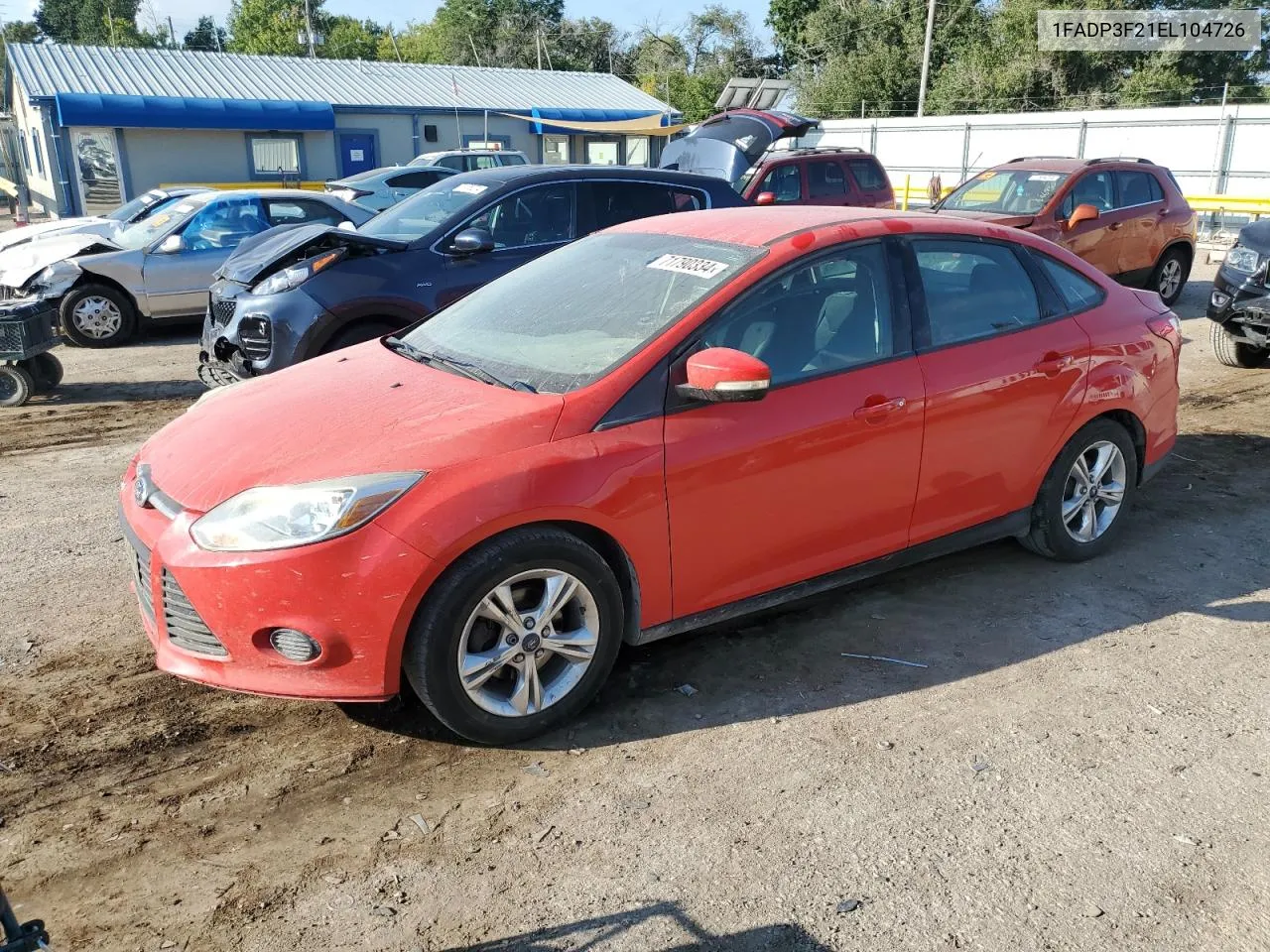 2014 Ford Focus Se VIN: 1FADP3F21EL104726 Lot: 71790334