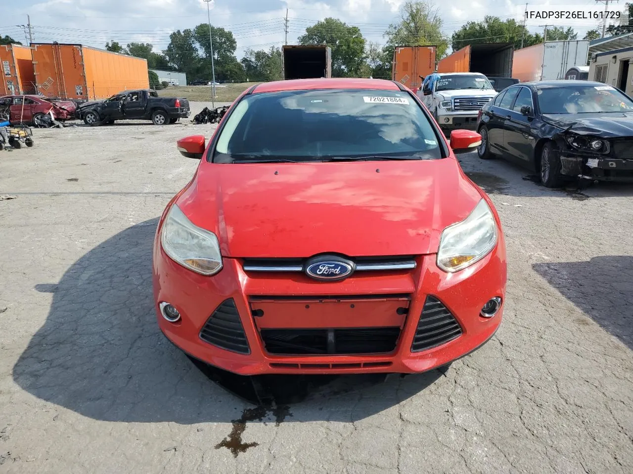 2014 Ford Focus Se VIN: 1FADP3F26EL161729 Lot: 72021884