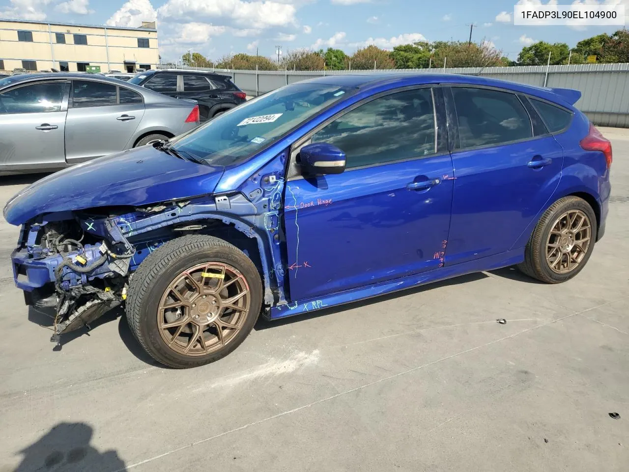 2014 Ford Focus St VIN: 1FADP3L90EL104900 Lot: 72122294