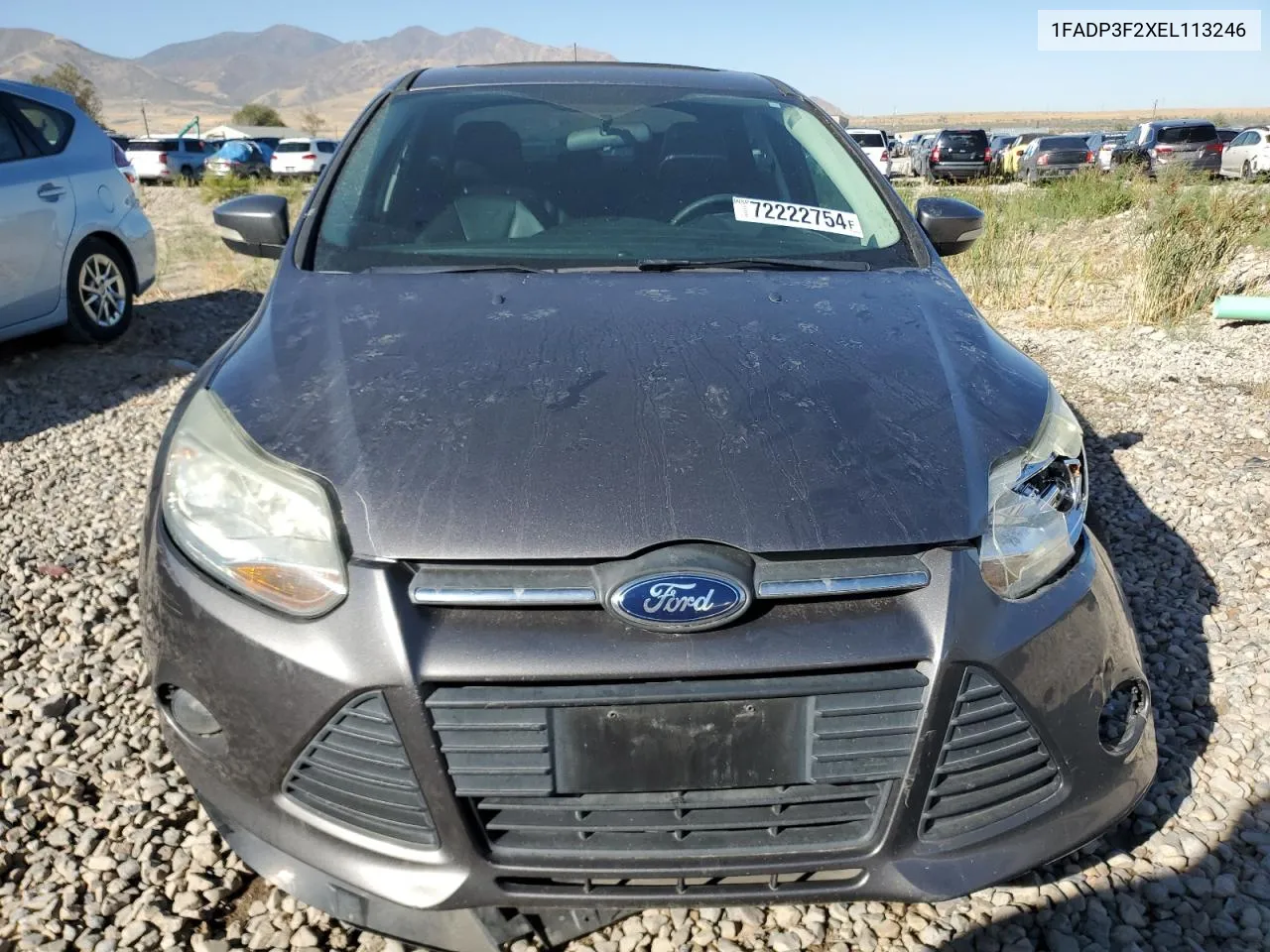 2014 Ford Focus Se VIN: 1FADP3F2XEL113246 Lot: 72222754