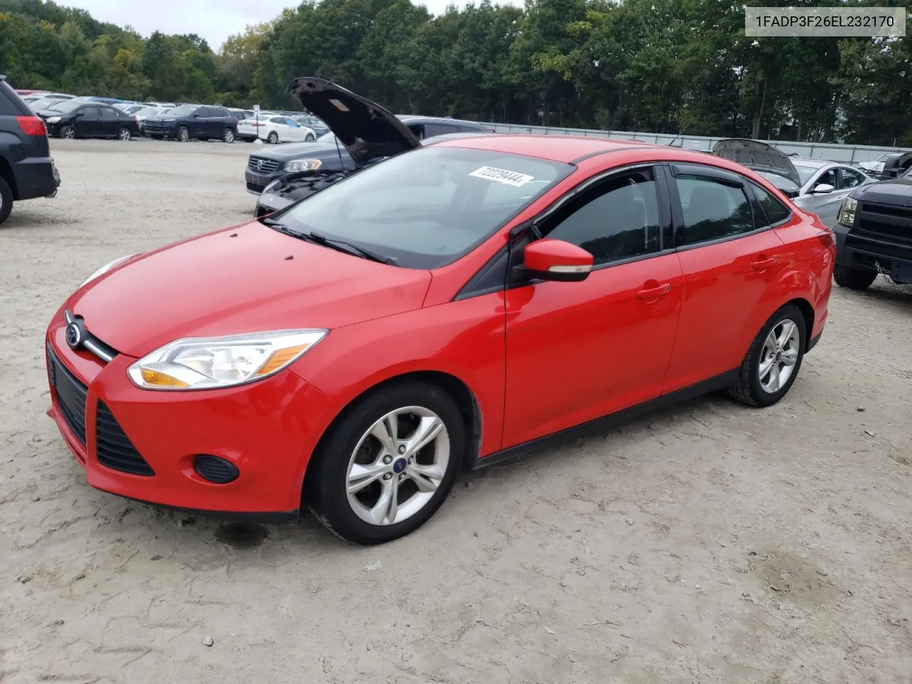 2014 Ford Focus Se VIN: 1FADP3F26EL232170 Lot: 72229444