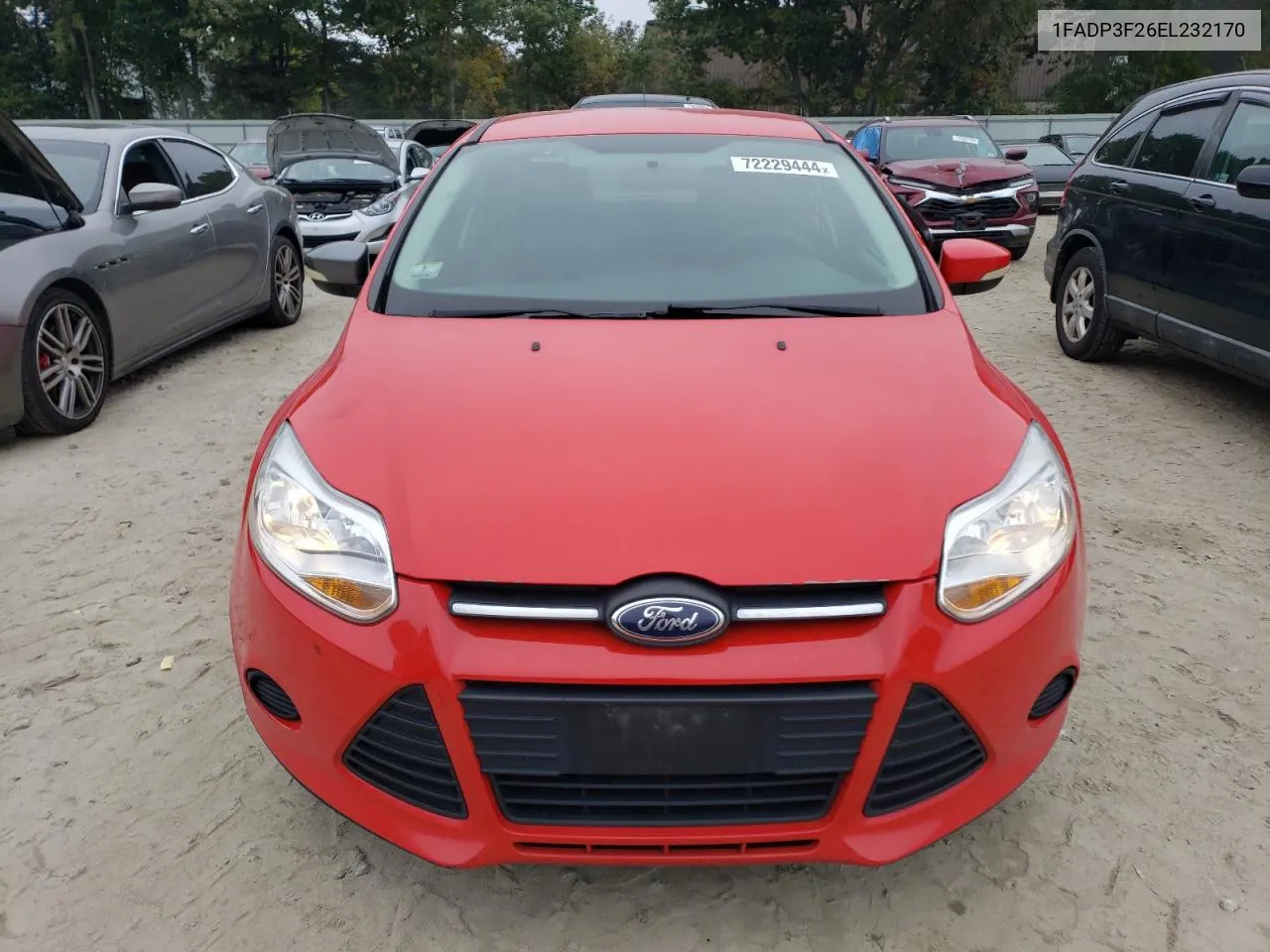 2014 Ford Focus Se VIN: 1FADP3F26EL232170 Lot: 72229444