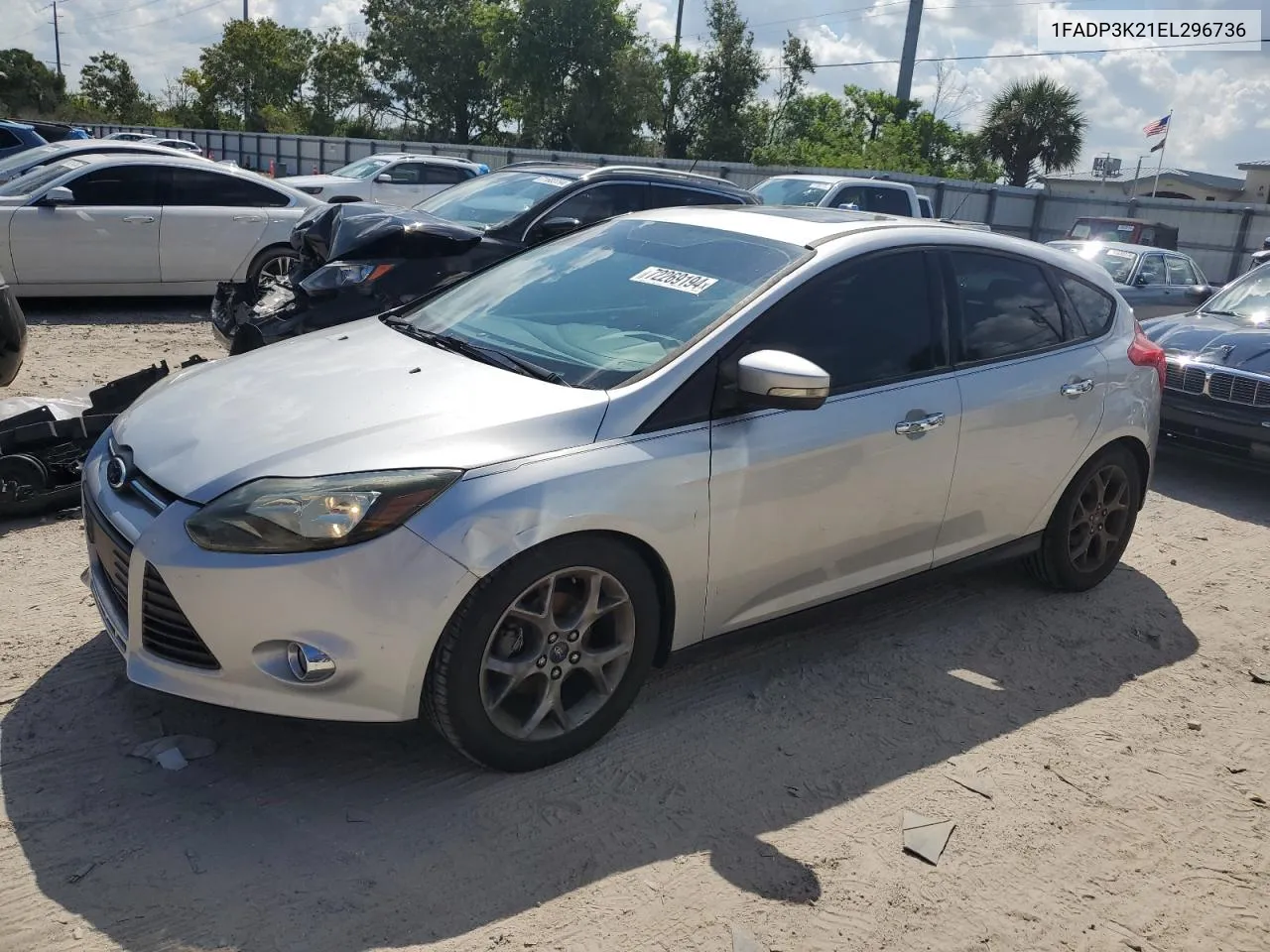 2014 Ford Focus Se VIN: 1FADP3K21EL296736 Lot: 72269194