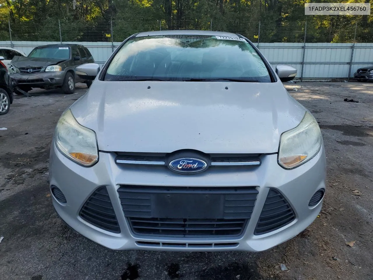 2014 Ford Focus Se VIN: 1FADP3K2XEL456760 Lot: 72270124