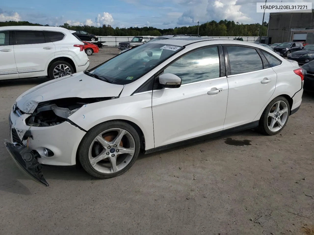 2014 Ford Focus Titanium VIN: 1FADP3J20EL317271 Lot: 72314434