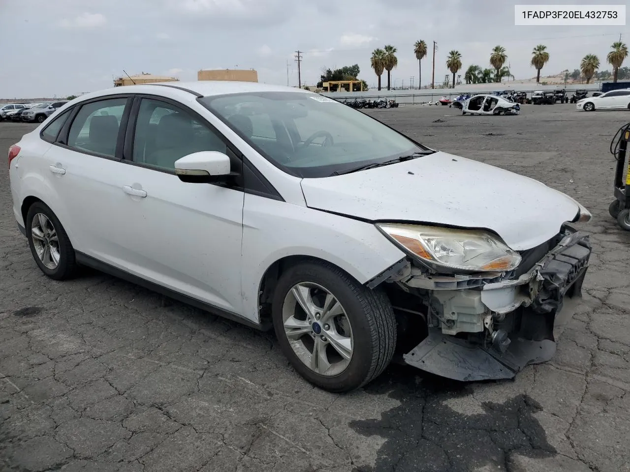 2014 Ford Focus Se VIN: 1FADP3F20EL432753 Lot: 72399174