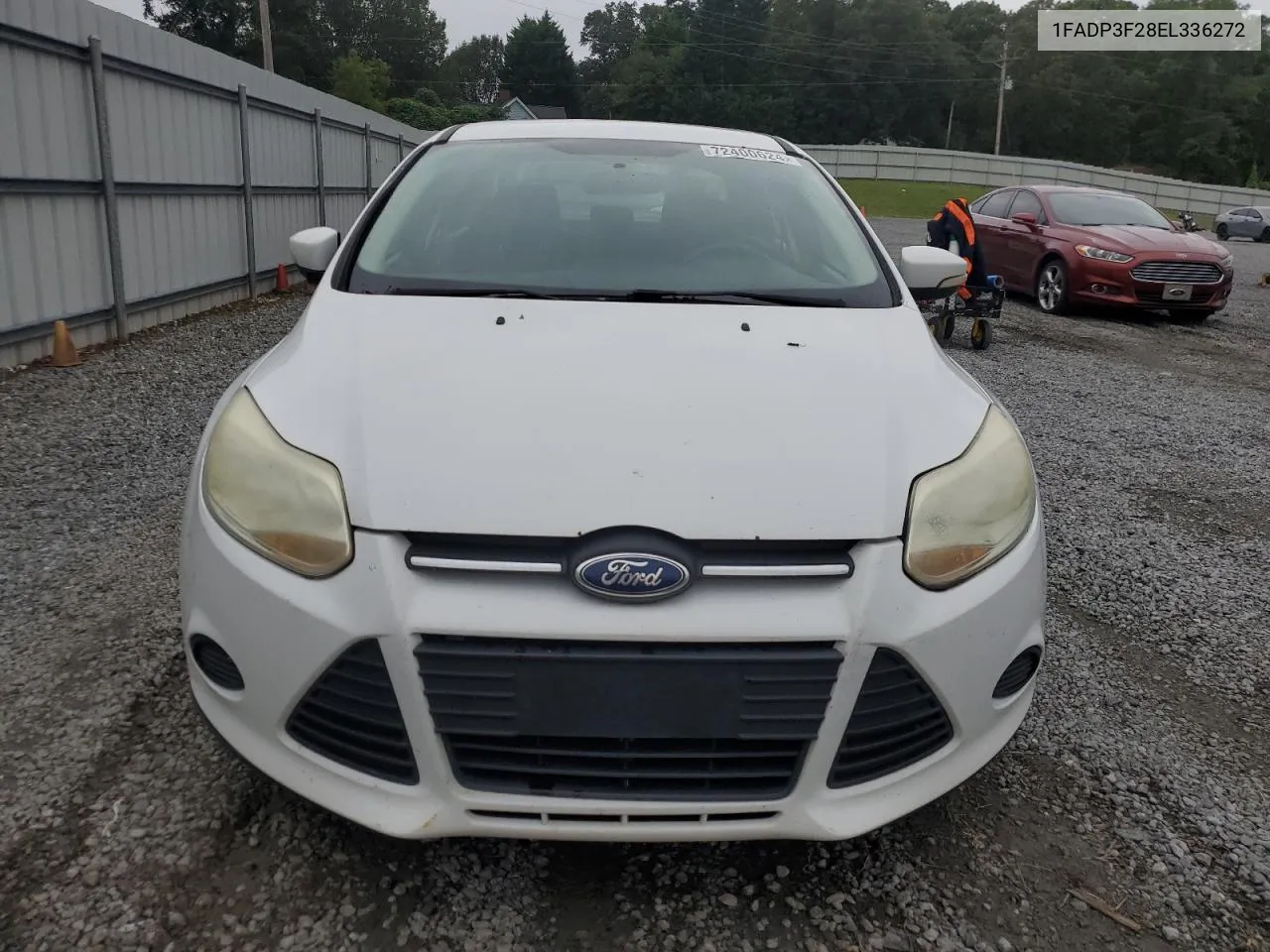 2014 Ford Focus Se VIN: 1FADP3F28EL336272 Lot: 72400624