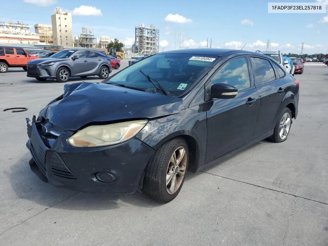 2014 Ford Focus Se VIN: 1FADP3F23EL257818 Lot: 72510494