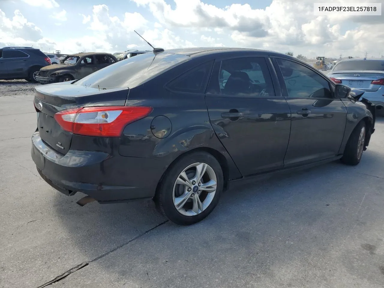 2014 Ford Focus Se VIN: 1FADP3F23EL257818 Lot: 72510494