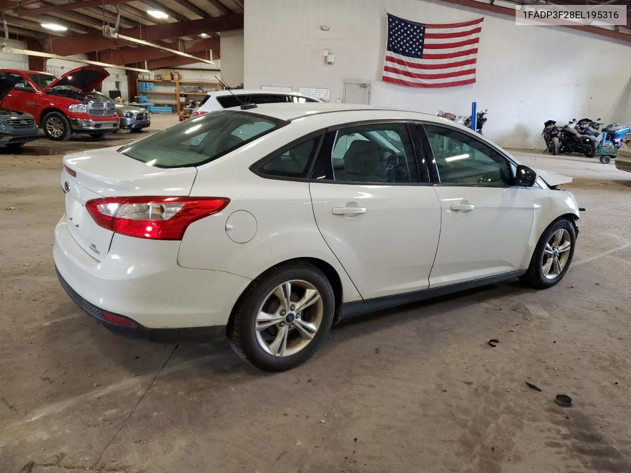 2014 Ford Focus Se VIN: 1FADP3F28EL195316 Lot: 72708344