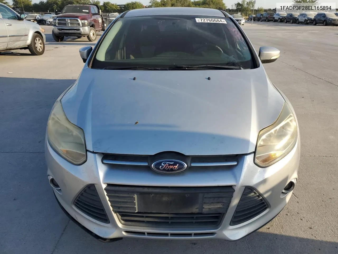 2014 Ford Focus Se VIN: 1FADP3F28EL165894 Lot: 72760684