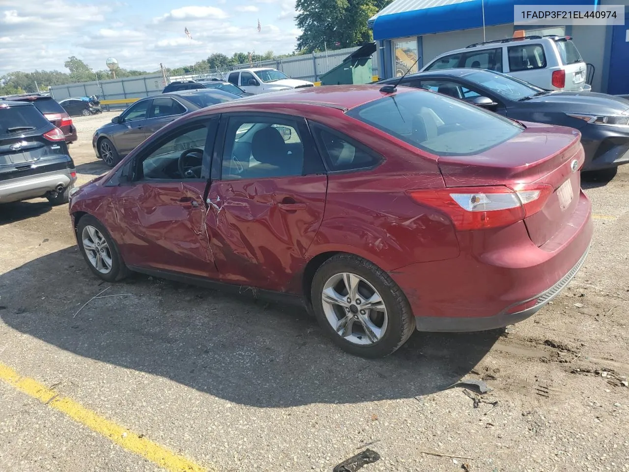 2014 Ford Focus Se VIN: 1FADP3F21EL440974 Lot: 72801294