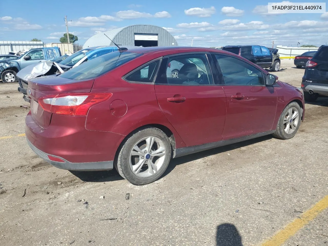 2014 Ford Focus Se VIN: 1FADP3F21EL440974 Lot: 72801294