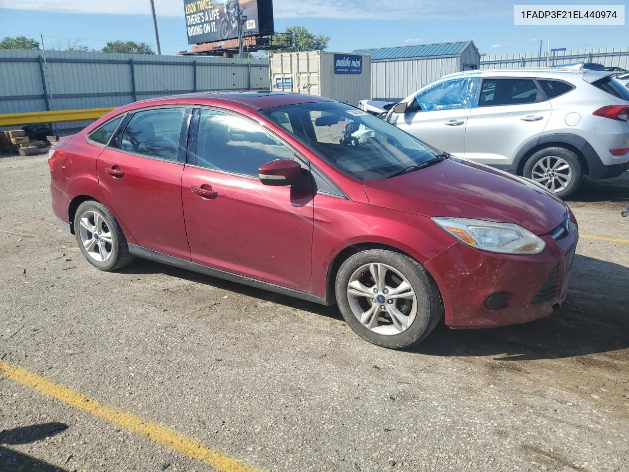 2014 Ford Focus Se VIN: 1FADP3F21EL440974 Lot: 72801294