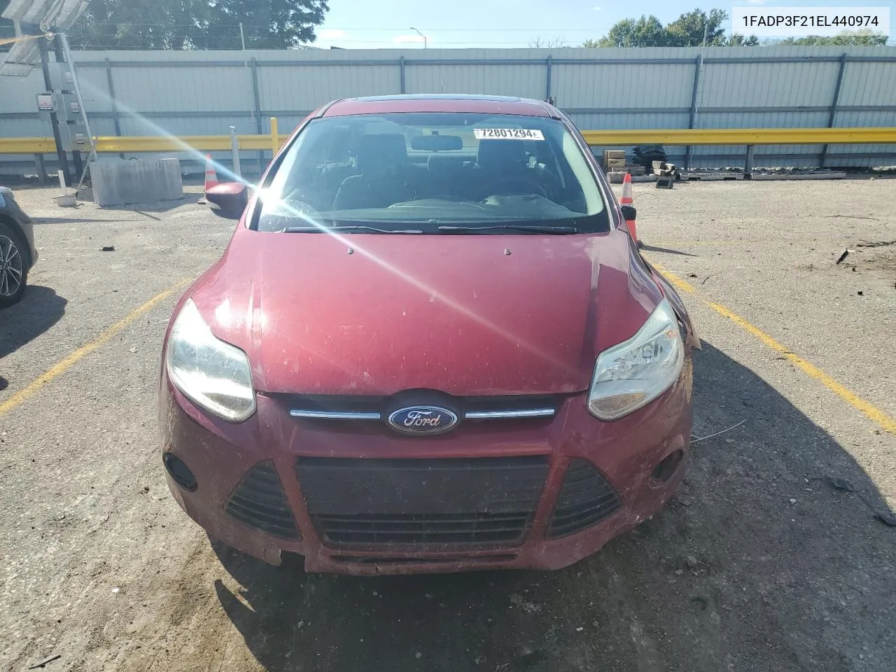 2014 Ford Focus Se VIN: 1FADP3F21EL440974 Lot: 72801294