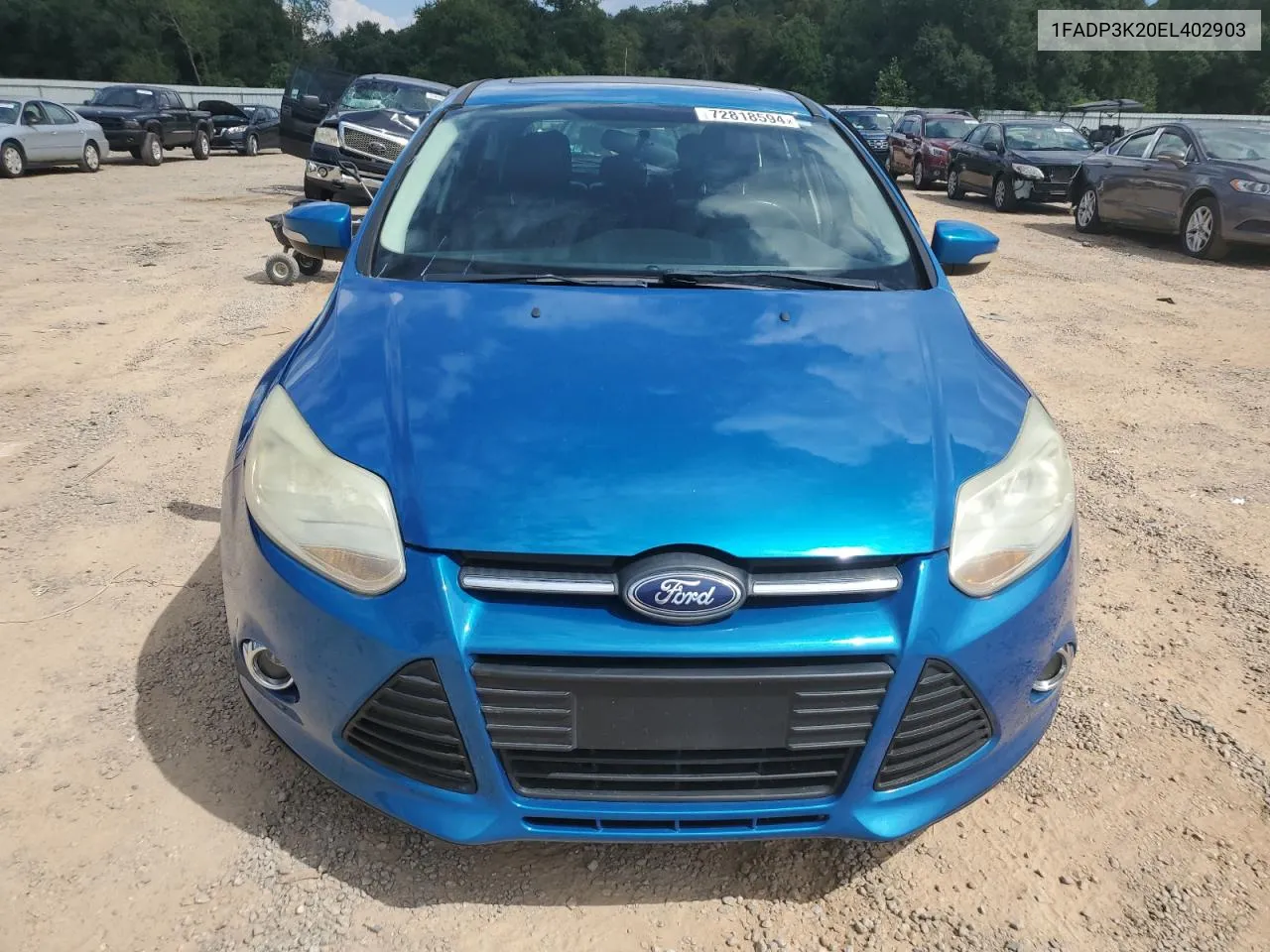 2014 Ford Focus Se VIN: 1FADP3K20EL402903 Lot: 72818594