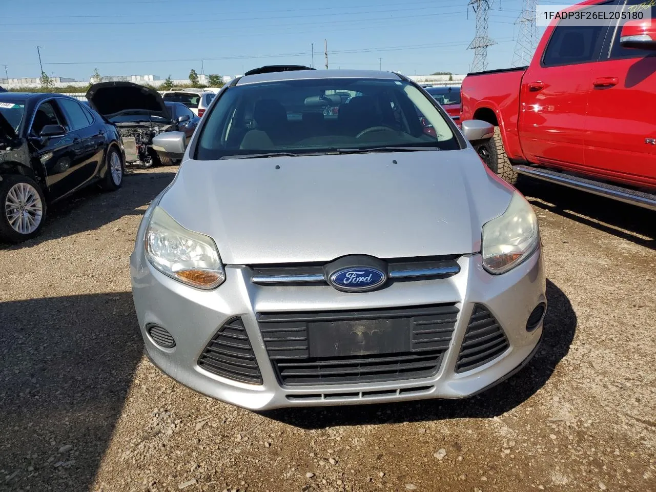 2014 Ford Focus Se VIN: 1FADP3F26EL205180 Lot: 72833234