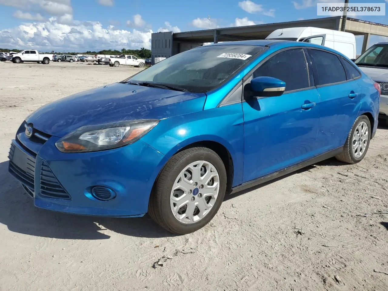 2014 Ford Focus Se VIN: 1FADP3F25EL378673 Lot: 72859284