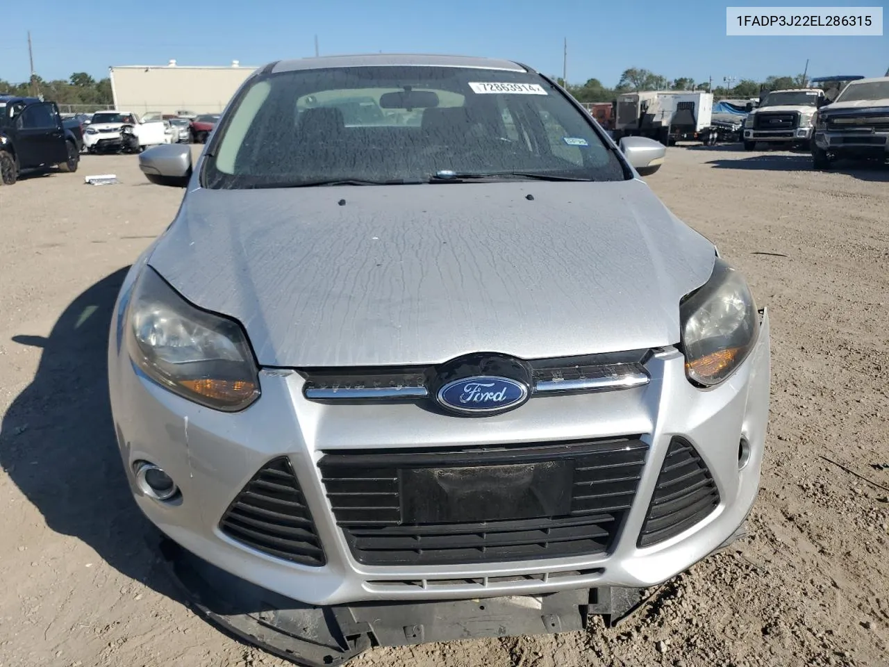 2014 Ford Focus Titanium VIN: 1FADP3J22EL286315 Lot: 72863914