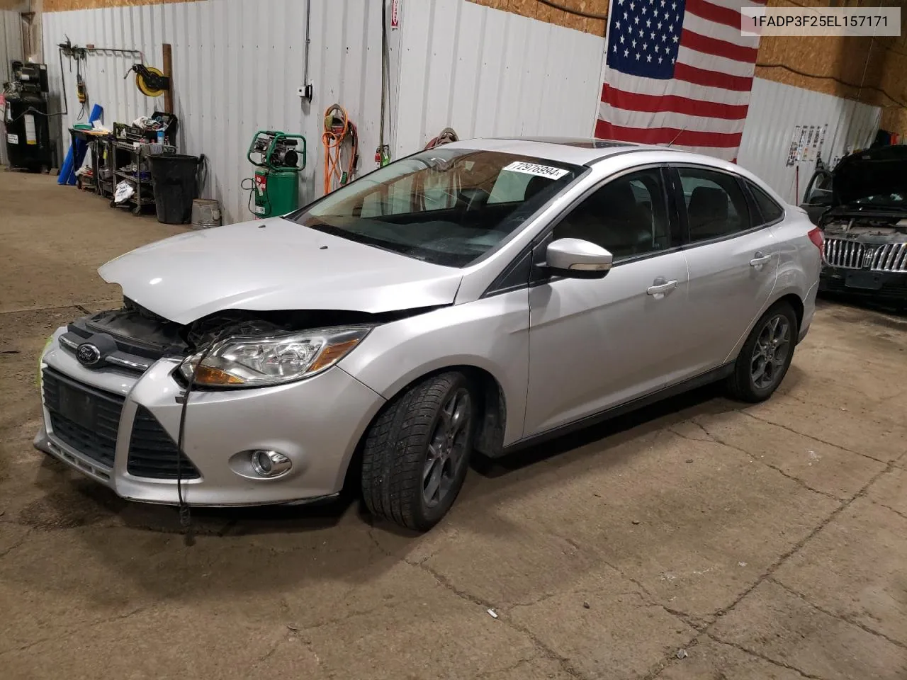 2014 Ford Focus Se VIN: 1FADP3F25EL157171 Lot: 72976994