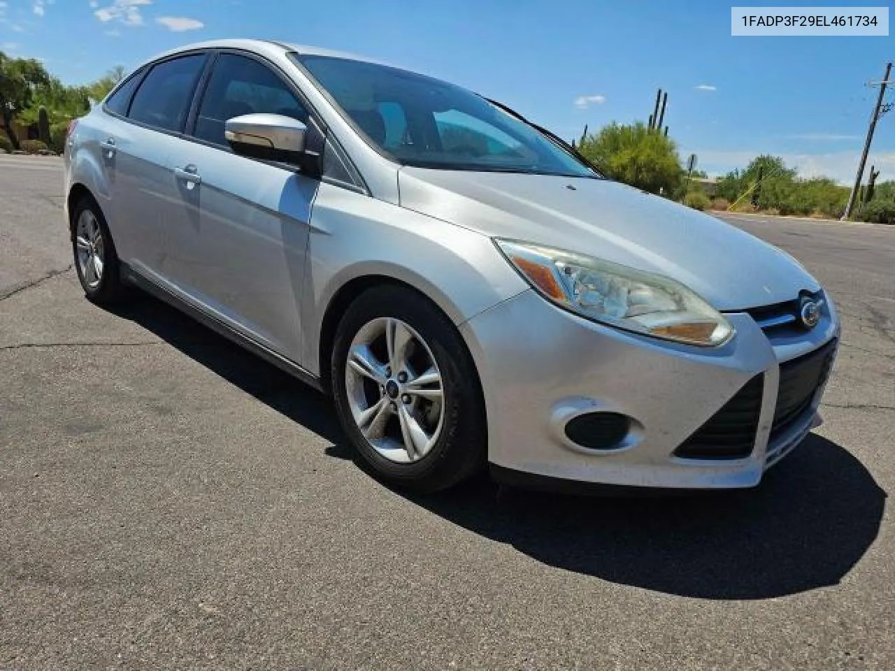 2014 Ford Focus Se VIN: 1FADP3F29EL461734 Lot: 73061994