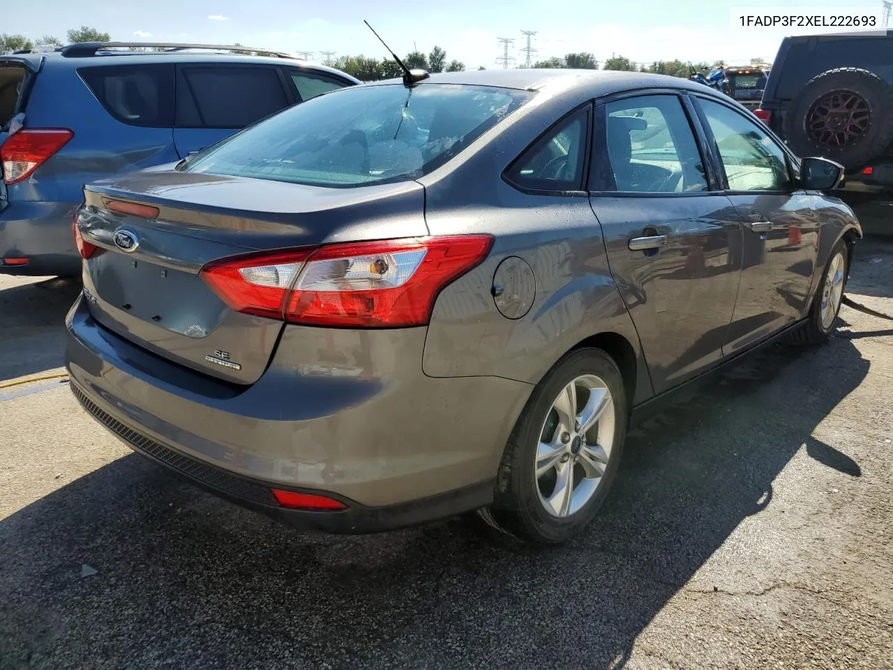 2014 Ford Focus Se VIN: 1FADP3F2XEL222693 Lot: 73152164