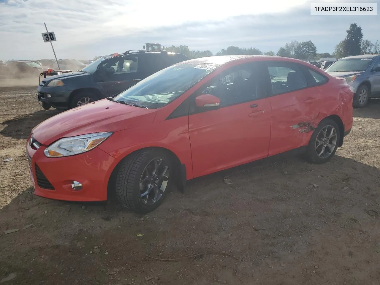 2014 Ford Focus Se VIN: 1FADP3F2XEL316623 Lot: 73206724