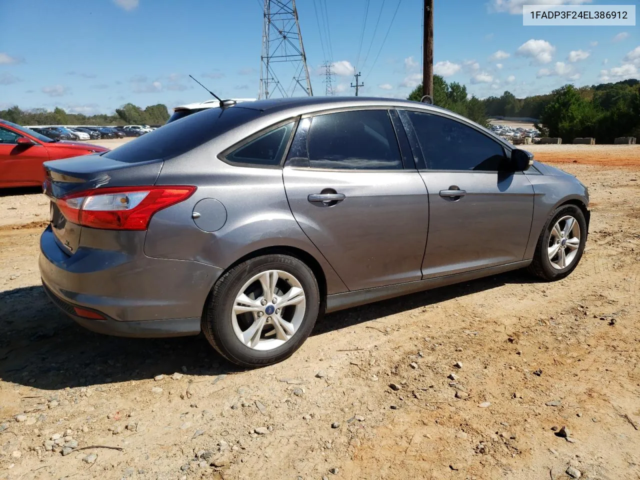 2014 Ford Focus Se VIN: 1FADP3F24EL386912 Lot: 73362334