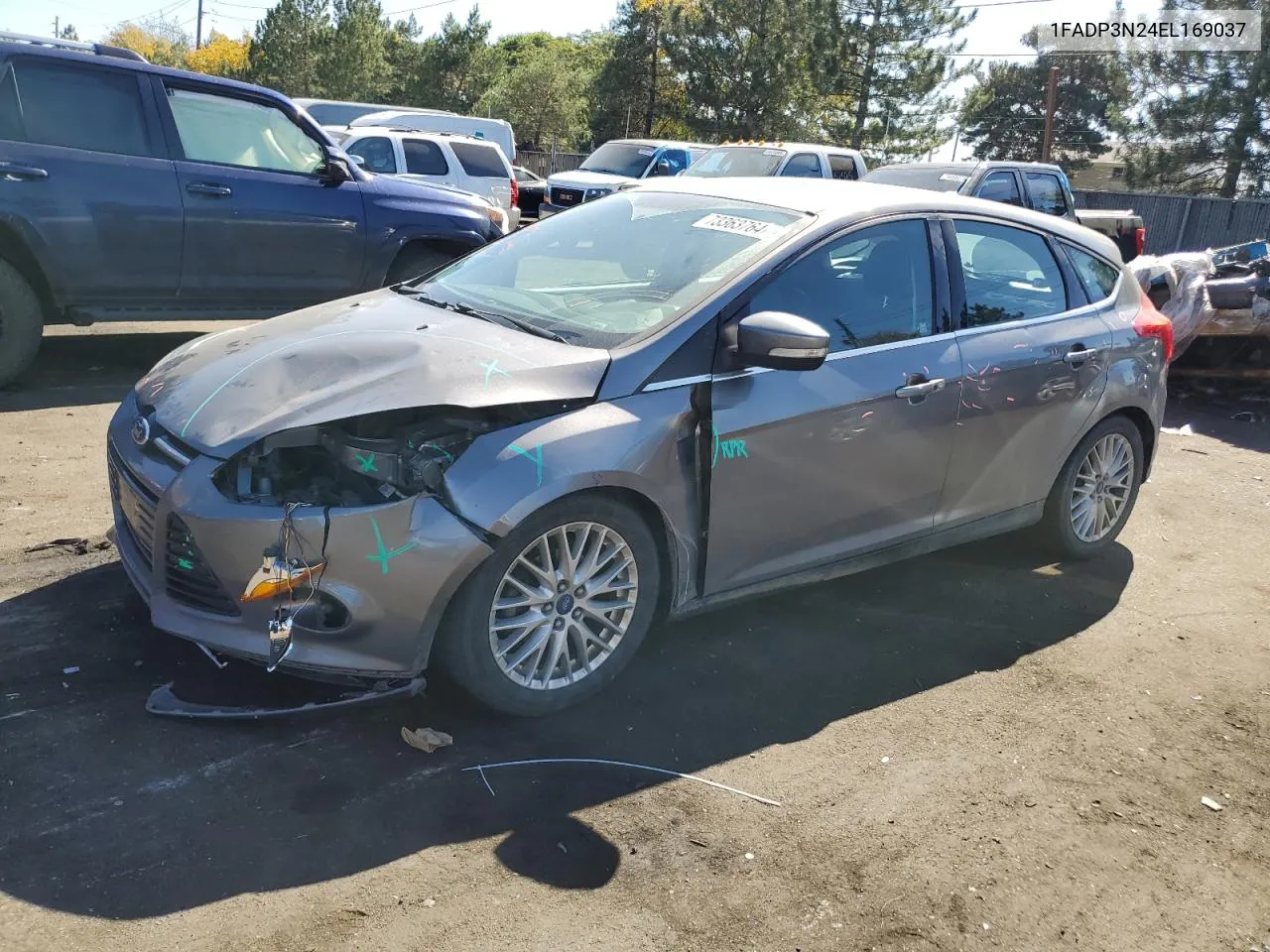 2014 Ford Focus Titanium VIN: 1FADP3N24EL169037 Lot: 73363764