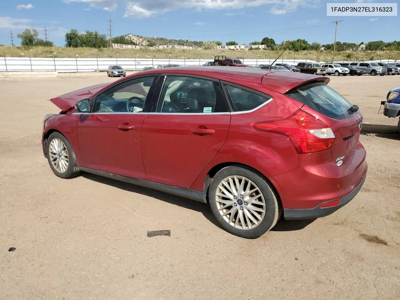 2014 Ford Focus Titanium VIN: 1FADP3N27EL316323 Lot: 73565264