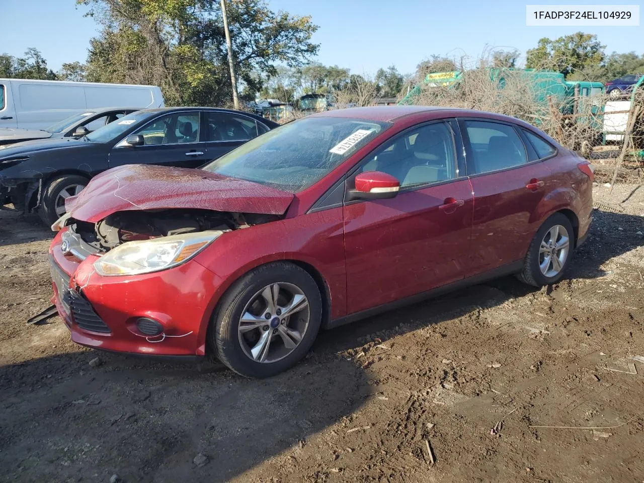 2014 Ford Focus Se VIN: 1FADP3F24EL104929 Lot: 73787474