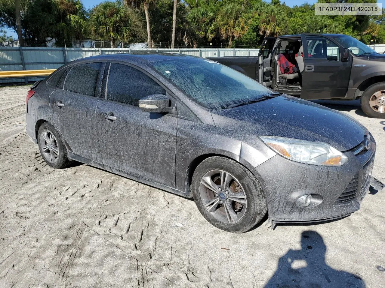 2014 Ford Focus Se VIN: 1FADP3F24EL420315 Lot: 73809704