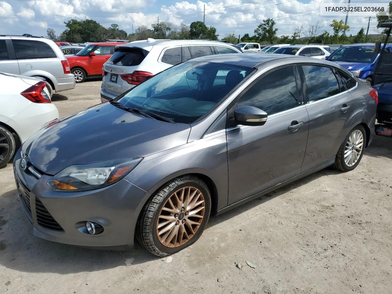 2014 Ford Focus Titanium VIN: 1FADP3J25EL203668 Lot: 74076604