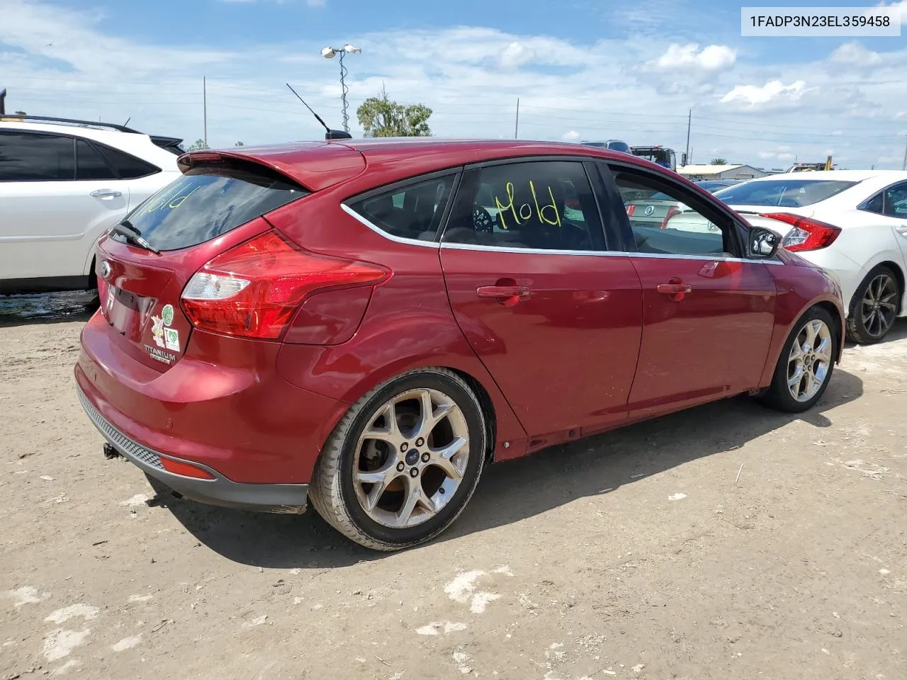 2014 Ford Focus Titanium VIN: 1FADP3N23EL359458 Lot: 74261164