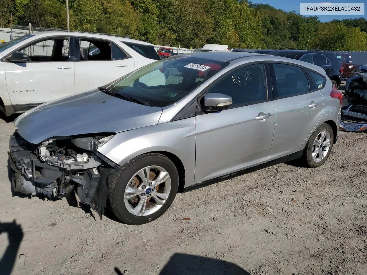 2014 Ford Focus Se VIN: 1FADP3K2XEL400432 Lot: 74319344