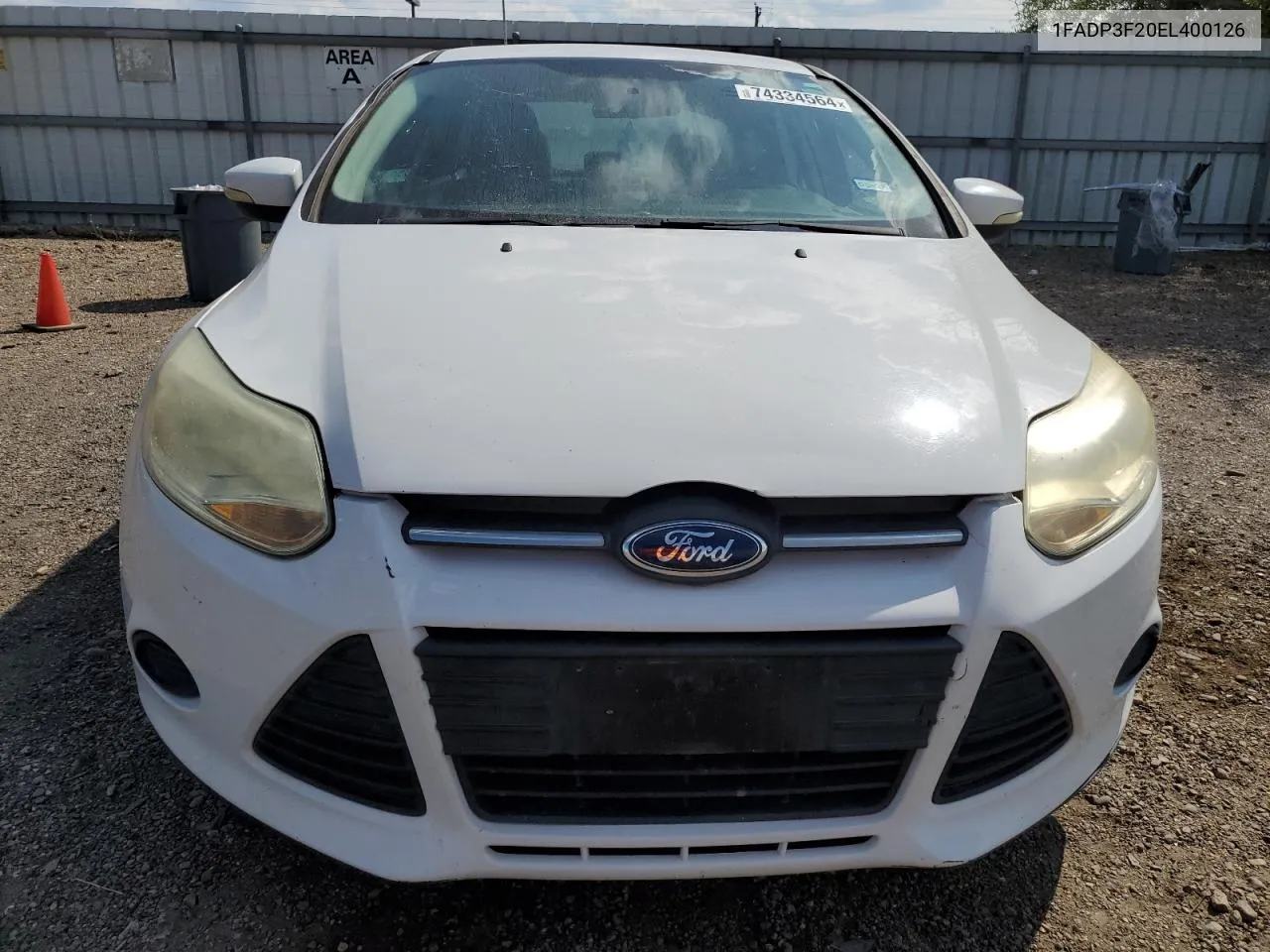 2014 Ford Focus Se VIN: 1FADP3F20EL400126 Lot: 74334564