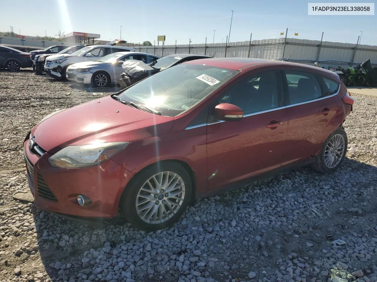 2014 Ford Focus Titanium VIN: 1FADP3N23EL338058 Lot: 74359204