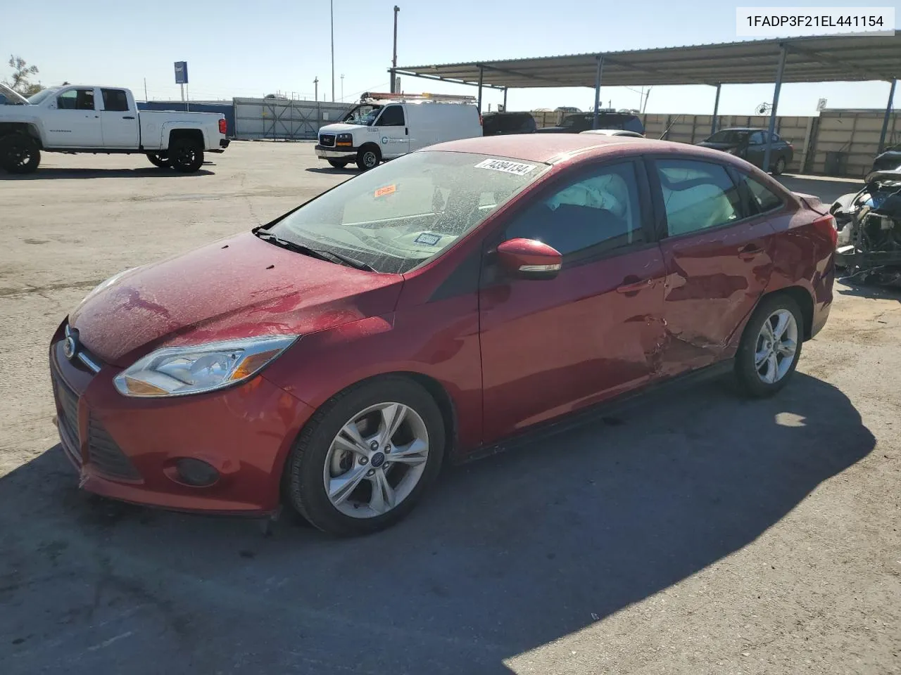 2014 Ford Focus Se VIN: 1FADP3F21EL441154 Lot: 74394134