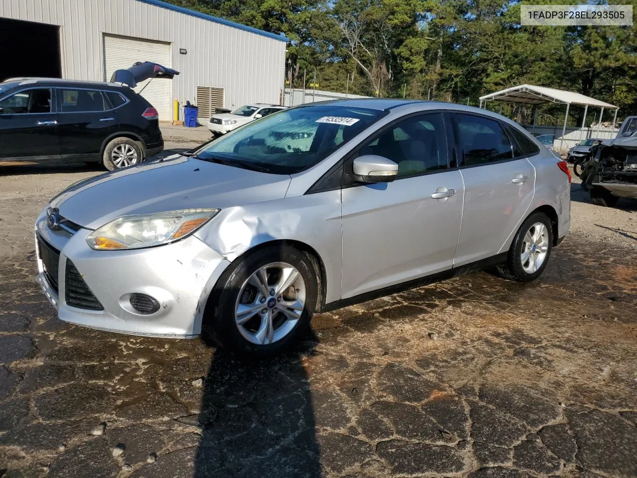 2014 Ford Focus Se VIN: 1FADP3F28EL293505 Lot: 74532914