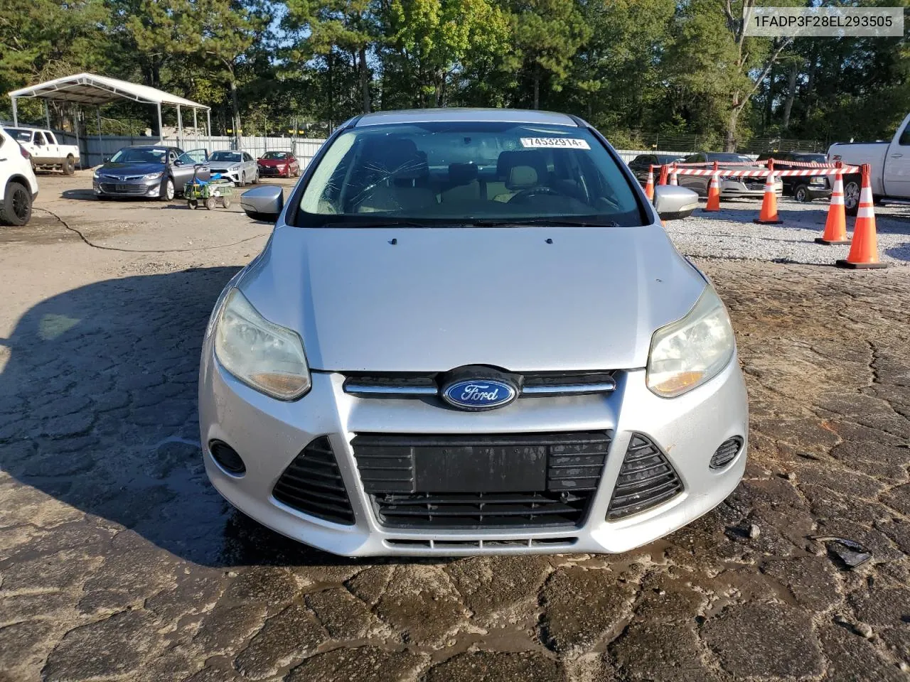 2014 Ford Focus Se VIN: 1FADP3F28EL293505 Lot: 74532914