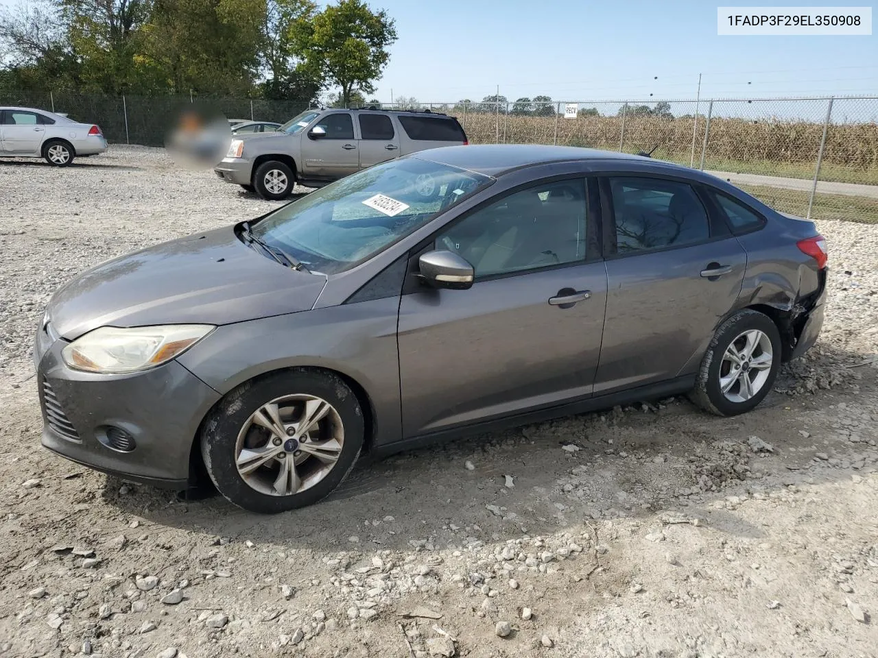 2014 Ford Focus Se VIN: 1FADP3F29EL350908 Lot: 74535234