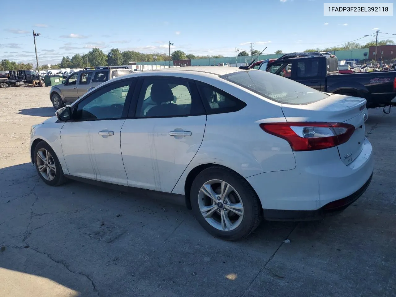 2014 Ford Focus Se VIN: 1FADP3F23EL392118 Lot: 74711034