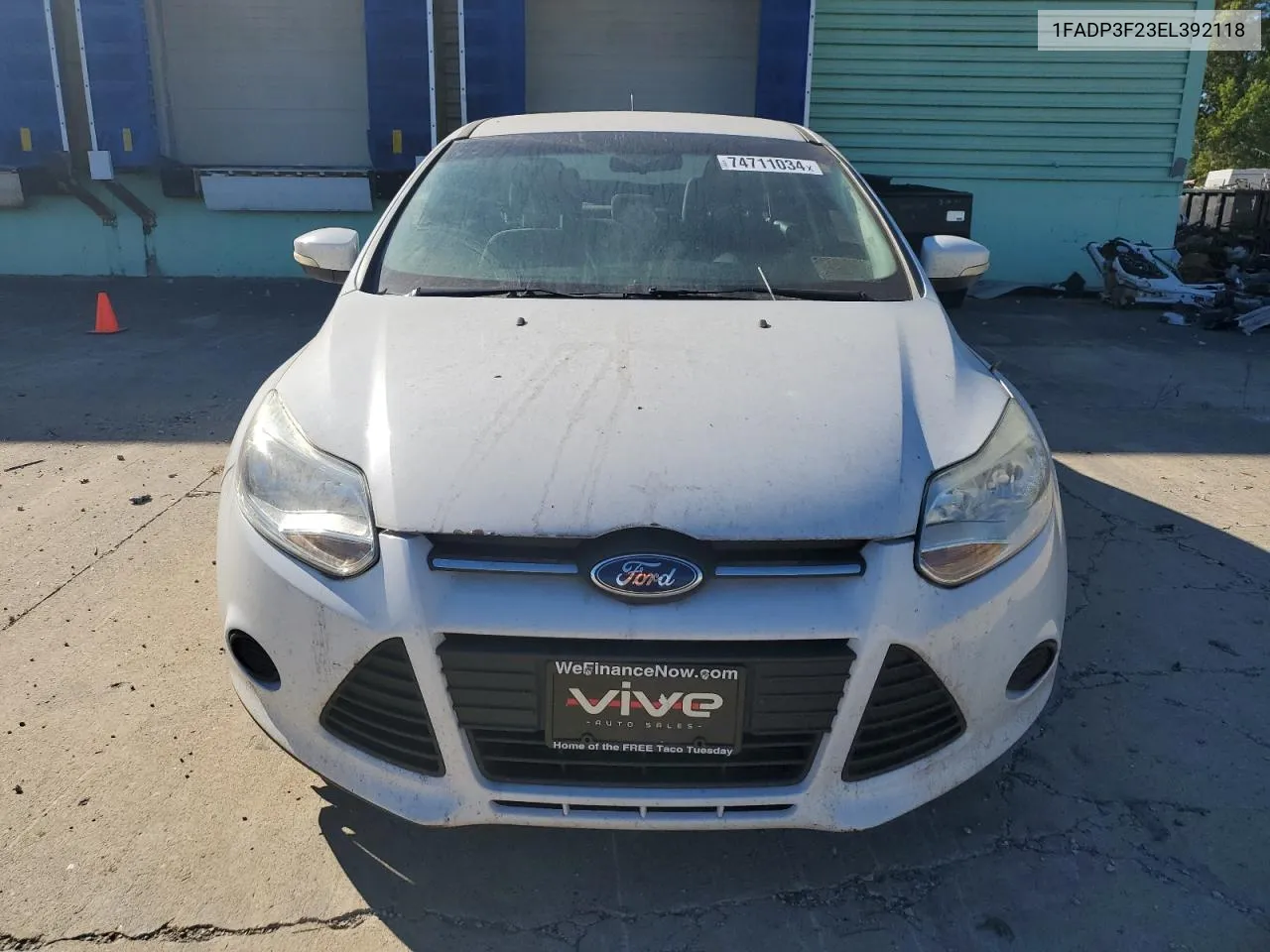 2014 Ford Focus Se VIN: 1FADP3F23EL392118 Lot: 74711034