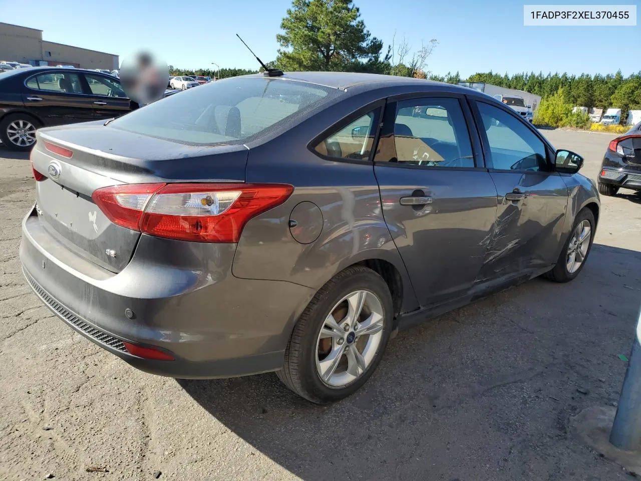 2014 Ford Focus Se VIN: 1FADP3F2XEL370455 Lot: 74720204