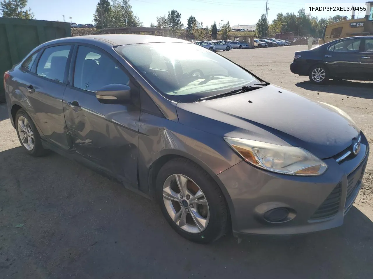 2014 Ford Focus Se VIN: 1FADP3F2XEL370455 Lot: 74720204