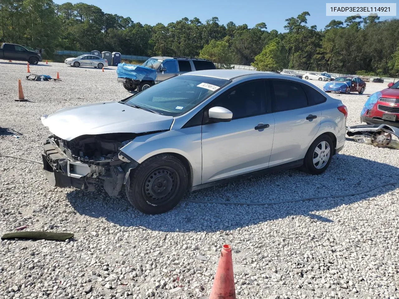 2014 Ford Focus S VIN: 1FADP3E23EL114921 Lot: 74729874