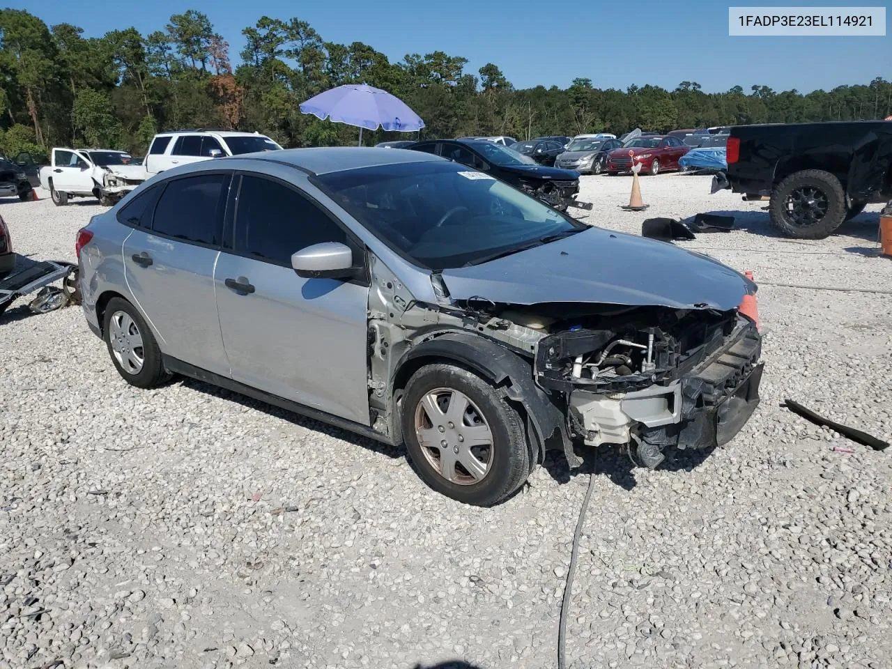 2014 Ford Focus S VIN: 1FADP3E23EL114921 Lot: 74729874