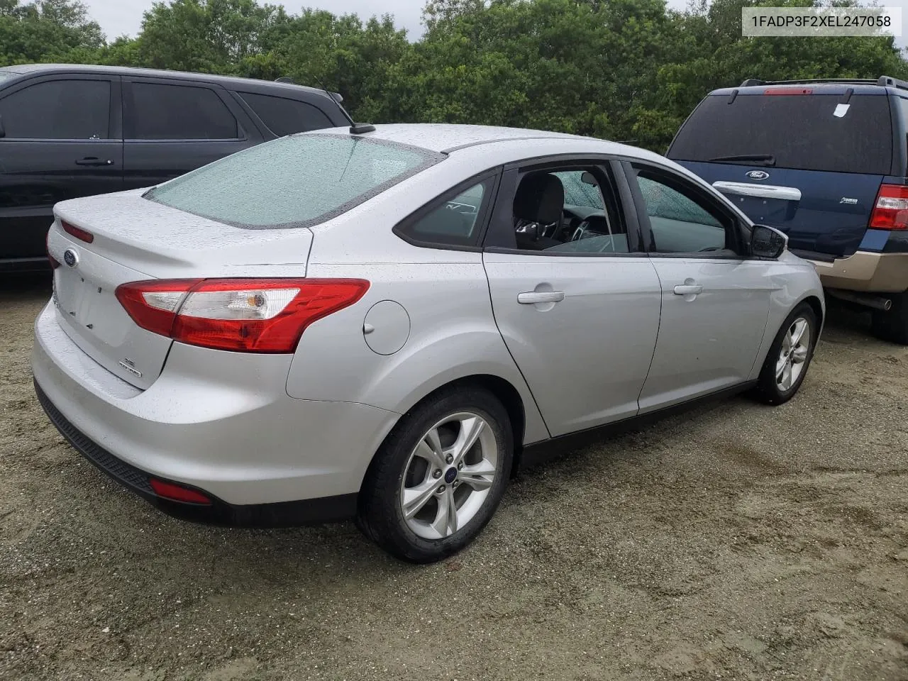 2014 Ford Focus Se VIN: 1FADP3F2XEL247058 Lot: 74743864