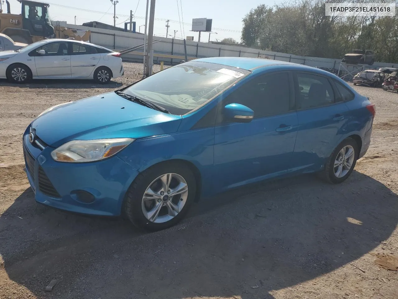 2014 Ford Focus Se VIN: 1FADP3F21EL451618 Lot: 74844604